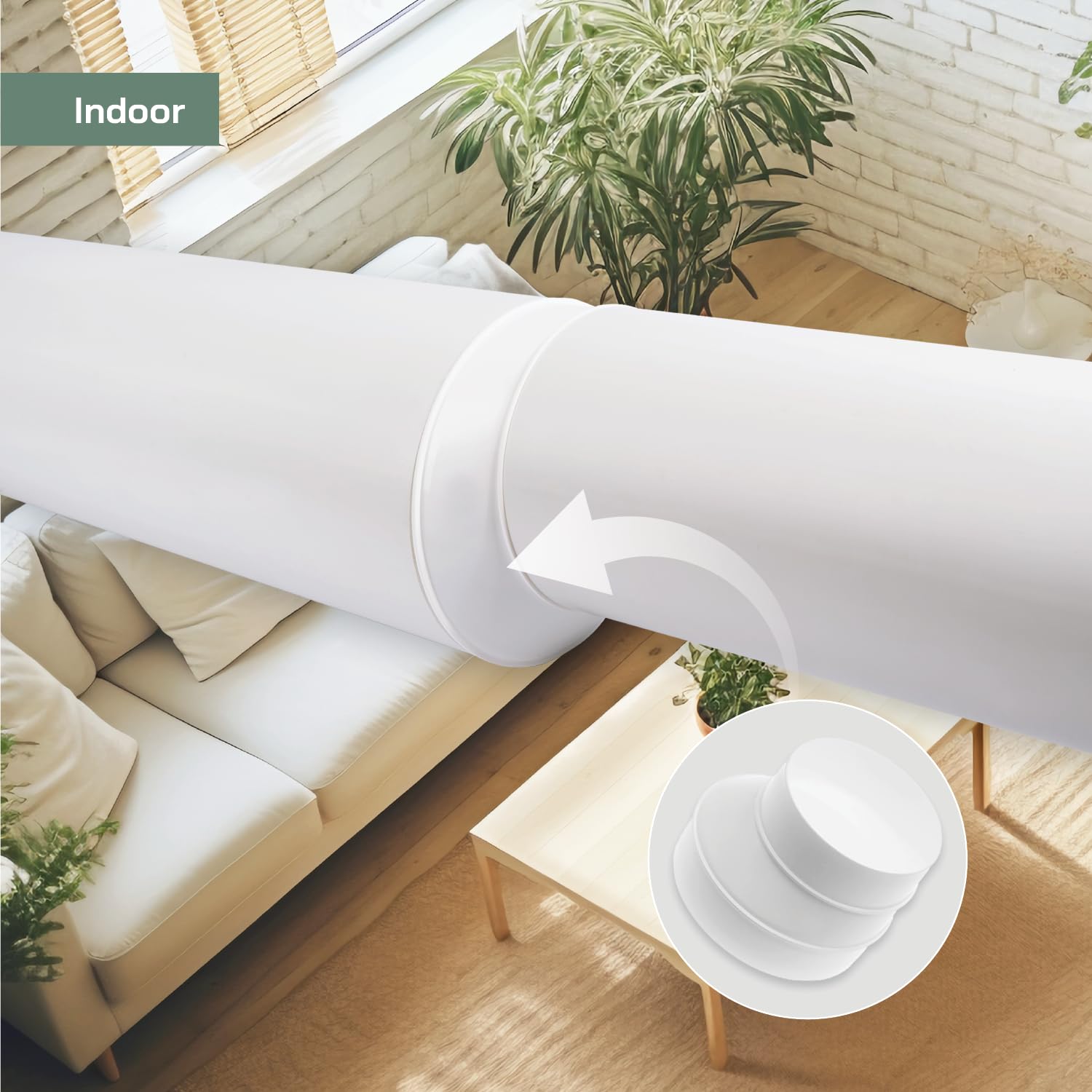 Vent Systems 5" Inch to 4" Inch Duct Reducer Adapter – Round Plastic HVAC Pipe Connector Fitting for Exhaust Vents, Dryer Duct in Bathroom, Kitchen, Home - Durable Ventilation Reducer for Indoor Use - Image 5