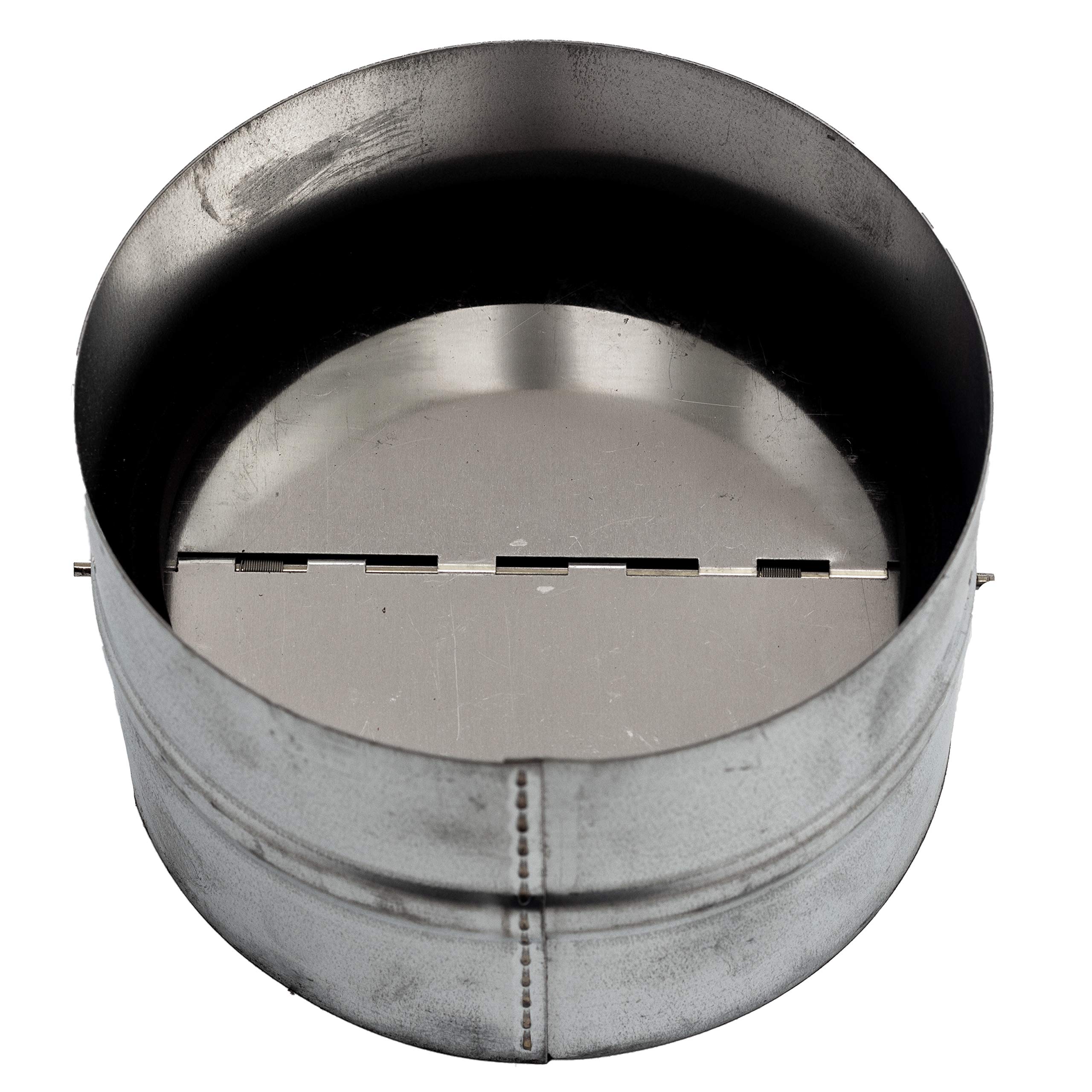 Vent Systems 6" Inch Backdraft Damper – Galvanized Steel Inline Duct Shutter with Heavy-Duty Spring-Loaded Flap and Rubber Seal – One-Way Airflow Blocker for Heating, Cooling and Exhaust Systems - Image 8