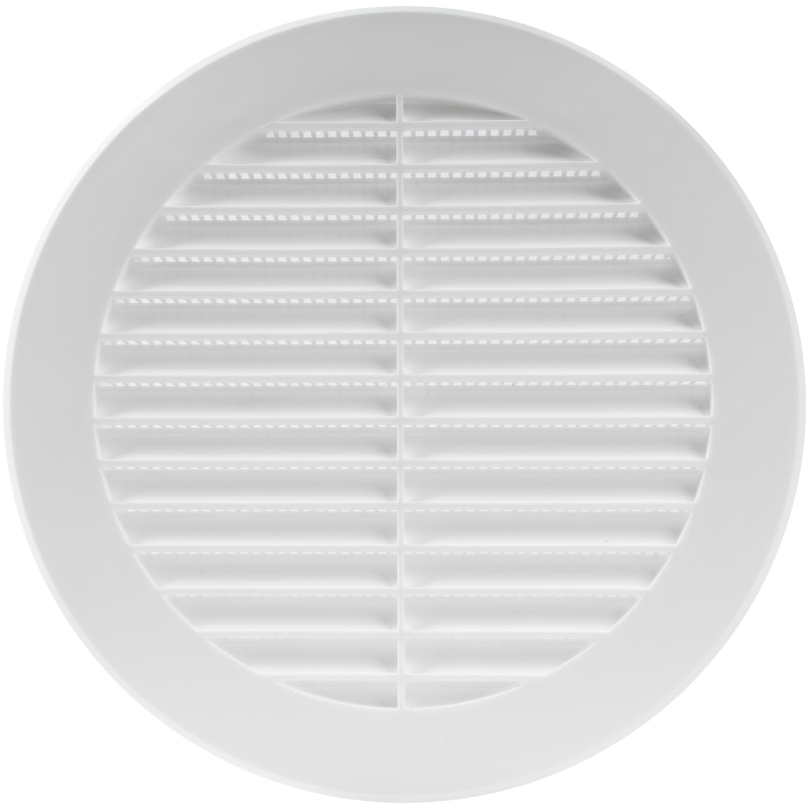 Vent Systems 6'' Inch Pack of 2 White Soffit Vent Cover - Round Air Vent Louver - Grill Cover - Built-in Insect Screen - HVAC Vents for Bathroom, Home Office, Kitchen - Image 9