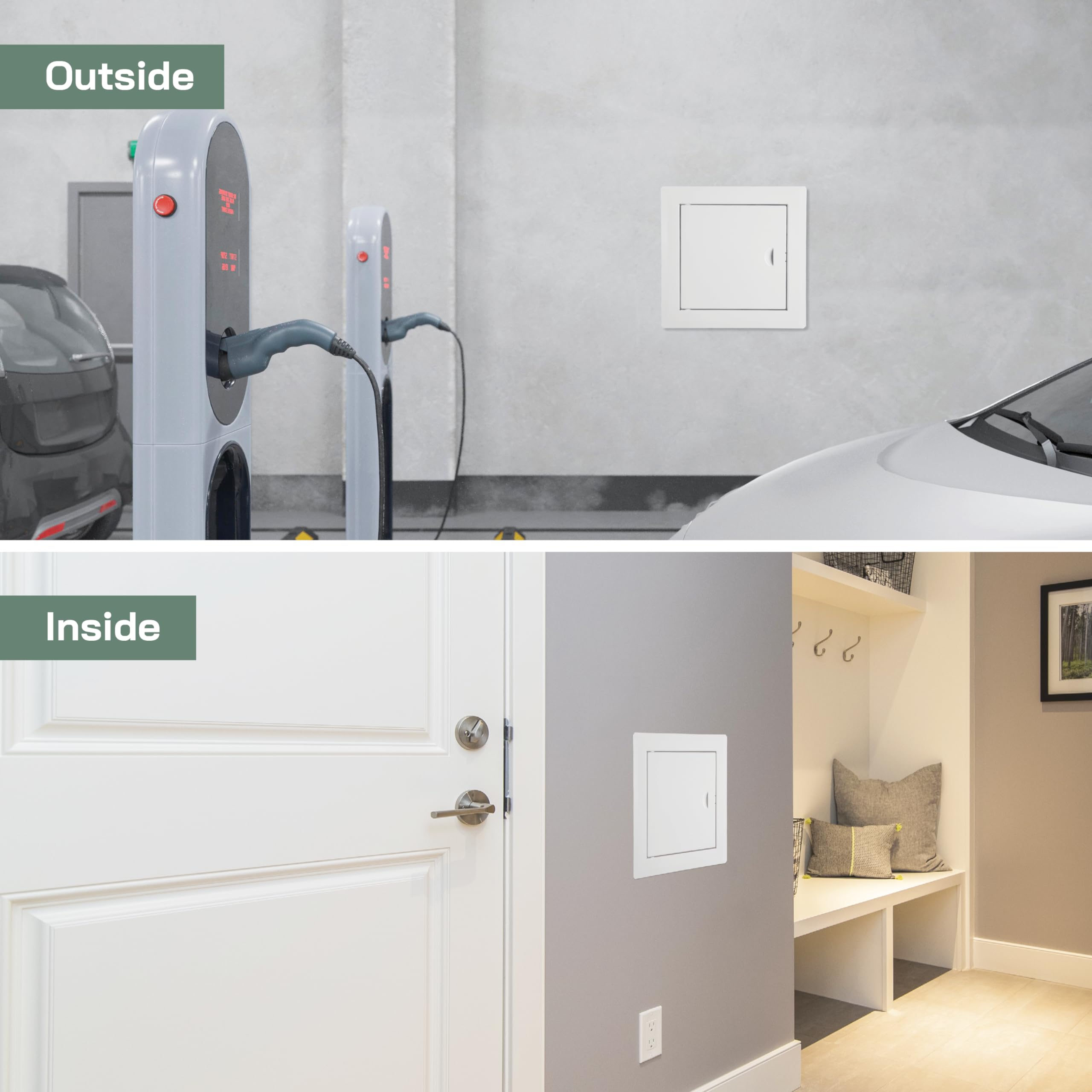 Vent Systems Access Panel for Drywall 6 x 6 Inch - Wall Hole Cover Plate - Metal Access Door with Handle - Plumbing Access Panel for Drywall - Service Shaft Crawl Space Door - Wall Access Panel - Image 5